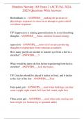 Hondros Nursing 163 Exam 2 &lpar;ACTUAL 2024- 2025&rpar; Questions With Answers