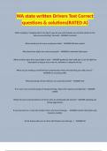 WA state written Drivers Test Correct questions & solutions&lpar;RATED A&rpar;