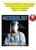 TEST BANK For Microbiology&colon; The Human Experience 2nd Edition By Foster&semi; Aliabadi&semi; Slonczewski&comma; Verified Chapters 1 - 27&comma; Complete Newest Version