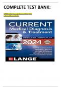 COMPLETE TEST BANK&colon; CURRENT Medical Diagnosis and Treatment 2024 3rd Edition by Maxine A&period; Papadakis &lpar;Author&rpar;