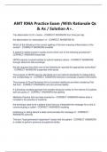 AMT RMA Practice Exam &sol;With Rationale Qs & As &sol; Solution A&plus;&period;