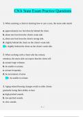 CNA State Exam Practice Questions and Answers 2024&sol;2025