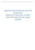 MEREGED HESI RN MENTAL HEALTH  EXAM PACK FROM 2019/2020/2021 EXAMSBEST FOR 2022 ACTUAL EXAM  REVIEW
