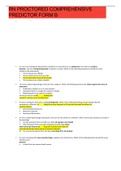 Summary RN PROCTORED COMPREHENSIVE PREDICTOR 2020 FORM B &lpar;180 QUESTIONS &rpar; AND ANSWERS