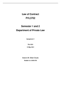PVL3702 - Law of Contract  marked assignment