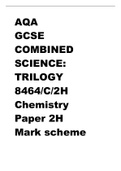AQA GCSE COMBINED SCIENCE TRILOGY 8464-C-2H Chemistry Paper 2H|ALL NEW |