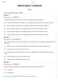 BIOL 1344 CASA Exam 1 Questions and Answers- University of Houston