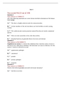 BIOL 1344 Test 4 Questions and Answers- University of Houston