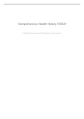 NUR 2092 Comprehensive Health History Form