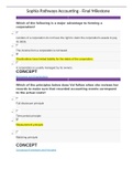 Sophia Pathways Accounting - Final Milestone EXAM PACK-BEST FOR 2022 ACTUAL EXAM