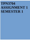 TPN3704 ASSIGNMENT 1 SEMESTER 1 MARKED