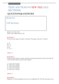 ATI TEAS-V6 NEW FILE (ALL SECTIONS) QUESTIONS&ANSWERS | 2022 LATEST UPDATE 