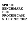 SPD 510 DUE PROCESSCASE STUDY 2021&sol;2022