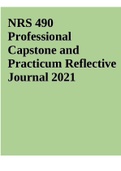 NRS 490 PROFESSIONAL CAPSTONE AND PRACTICUM REFLECTIVE JOURNAL 2021/2022