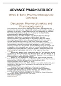 Advance Pharmacology  Pharmacotherapeutic Concepts-study guide