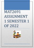 MAT2691 ASSIGNMENT 1 SEMESTER 1 OF 2022