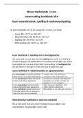 nieuw nederlands 1 vwo samenvatting hoofdstuk 3&4, paragraven lezen, woordenschat, spelling en werkwoordspelling + oefenvragen