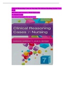 Clinical Reasoning Cases in Nursing 7th Edition Harding Snyder Test Bank -Question and Answers, With Rationales A+ Rated Guide