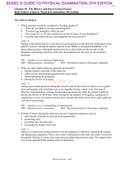 TEST BANK FOR SEIDEL&rsquo;S GUIDE TO PHYSICAL EXAMINATION 9TH EDITION&period;