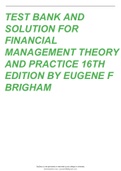  Test Bank Financial Management&colon; Theory & Practice 16th Edition by Brigham&comma; Ehrhardt &lpar;Chapter 01 complete&rpar;