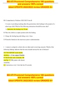 BB ATI Proctored Comprehensive 180 questions and answers 100&percnt; correct latest UPDATE 2022&sol;2023 review GRADED A&plus;