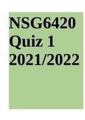 NSG6420 Quiz 1 2021/2022