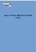 AQA A LEVEL BIOLOGY PAPER 1 2021