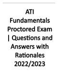 2022 ATI Fundamentals Proctored Exam  Questions and Answers with Rationales