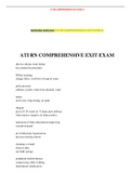 NURSING NUR3180 ATI RN COMPREHENSIVE EXIT EXAM (2 graded A