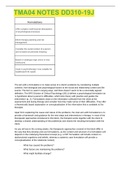 TMA04 - DD310 - Formulation Report