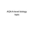 AQA A-level biology topic