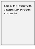 Test Bank Care of the Patient with a Respiratory Disorder