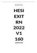 2022 HESI EXIT RN LATEST &lpar;2022&sol;2023&rpar; HESI EXIT  RN 2022 V1 160  QUESTIONS