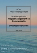 3 geslaagde moduleopdrachten NCOI Projectmanagement uit 2022 - Projectgroep communicatie, kostenreductie en ontwerp kantoorruimte met BAKTDOOR