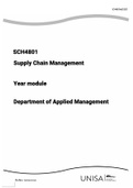 SCH4801 2021 assignment 02 B Final(Supply Chain Management).