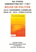 Samenvatting Overheidsbeleid - Hst 1 t&sol;m 7 - Hoogerwerf en Herweijer - 9e druk - met boek scans en klasaantekeningen