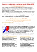 Geschiedenis 5 havo - Context oriëntatie op Nederland Samenvatting 