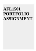 AFL1501 PORTFOLIO ASSIGNMENT