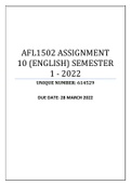 AFL1502 ASSIGNMENT 1 SEMESTER 1 - 2022 (614529)