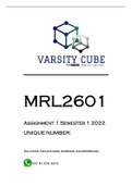 MRL2601 Assignment 1 Semester 1 2022