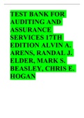Test Bank for Auditing and Assurance Services 17th Edition Chris E. Hogan
