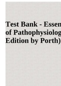 Test Bank For Essentials of Pathophysiology 4th edition Porth Test Bank Chapter 1-46 & Test Bank For Porth’s Essentials of Pathophysiology 5th Edition
