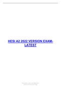 Exam (elaborations) HESI A2 2022 EXAM 