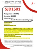 SJD1501 ASSIGNMENT 6 MEMO - SEMESTER 1 2022 – UNISA