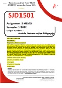 SJD1501 ASSIGNMENT 5 MEMO - SEMESTER 1 2022 – UNISA