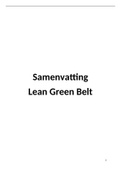 Lean Green Belt samenvatting