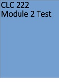 CLC 222 Module 2 Test