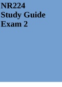 NR224 Study Guide Exam 2