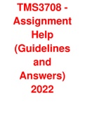 TMS3708 ASSIGNMENT QUESTIONS AND ANSWERS (GUIDELINE)
