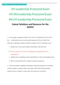 RN ATI Leadership Proctored Exam 2021